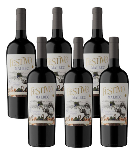 Vino Festivo Malbec De Monteviejo X 750cc Caja X 6