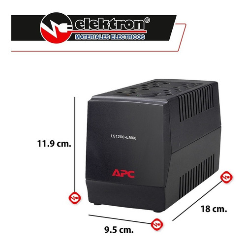 Imagen 4 de 5 de Regulador De Voltaje Para Pc Schneider Ls1200-lm60 1200va