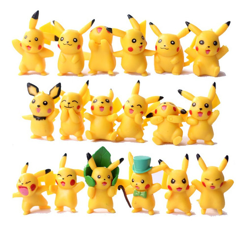 Colección De 18 Figuras Pokemon Juguete Pikachu Anime Regalo