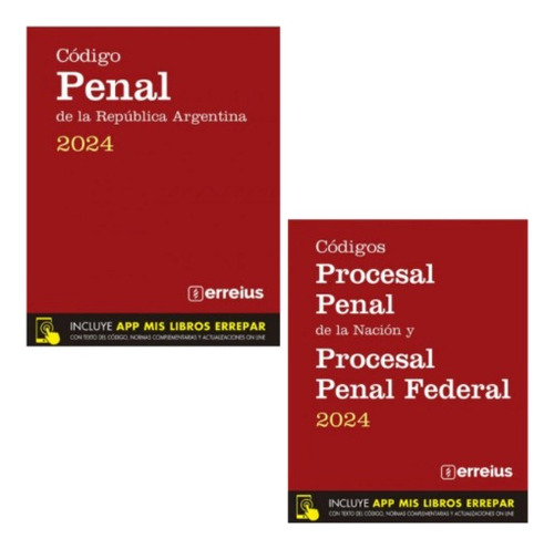 Pack Código Penal + Procesal Penal 2024