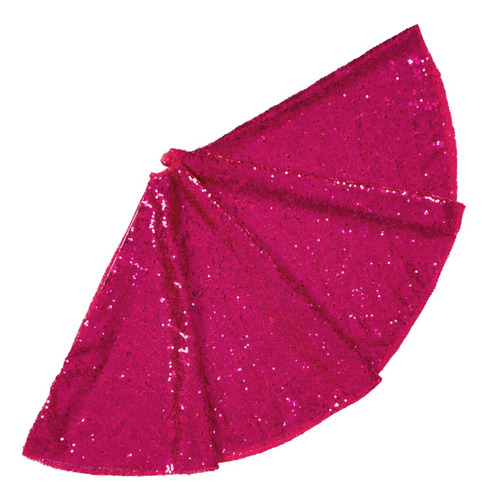 Falda De Arbol De Navidad De Lentejuelas Color Fucsia 91.5cm