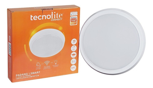 Lampara Led Inteligente Plafon 15w Atenuable Tecnolite Color Blanco