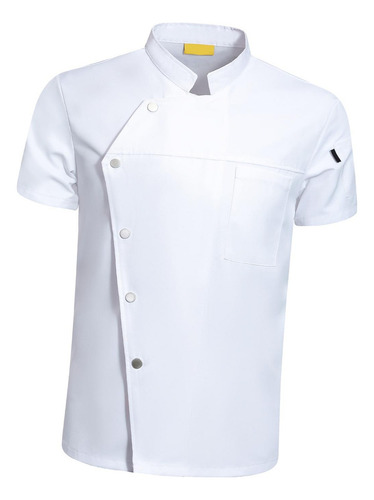 . Chef Coat Jacket Snap Button Ropa Uniforme For Cocina
