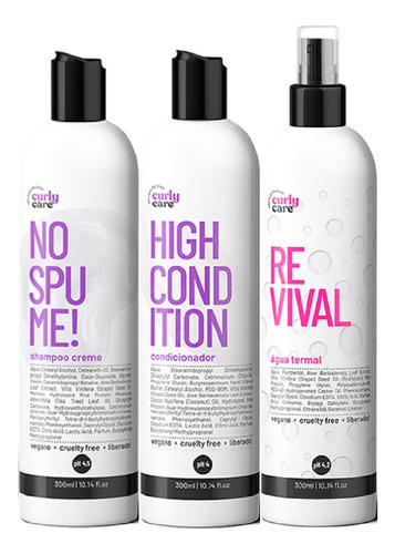 Kit Curly Care No Spume + Água Termal Revival