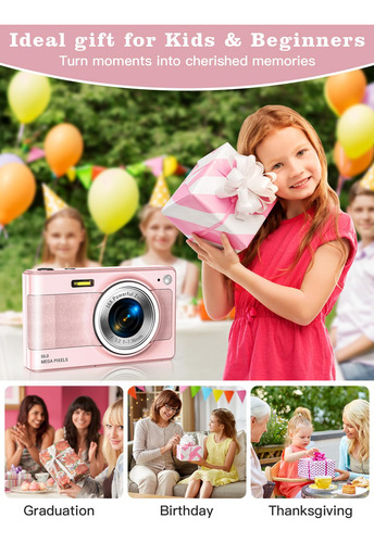 Cámara Digital Fhd 1080p 56 Mp Para Niños Con Zoom 16x