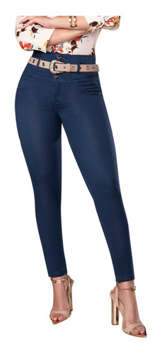 Bambu: Jeans Push Up Azul Medio De Tyt  Exclusiva Moda Colo