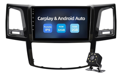 Estéreo 2+32g Carplay Para Toyota Hilux 2005-2018 Gps Wifi