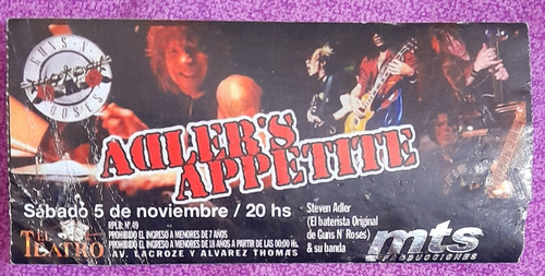 Entrada De Colección Adler's Appetite (Usado)