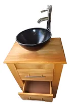 Comprar Vanitory De Pie De Apoyo Doble Cajón 50 Cm + Bacha De Apoyo