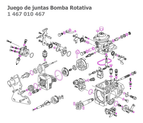 Juego De Juntas Sellos 467 De Bomba Rotativa Diesel Ve Bosch