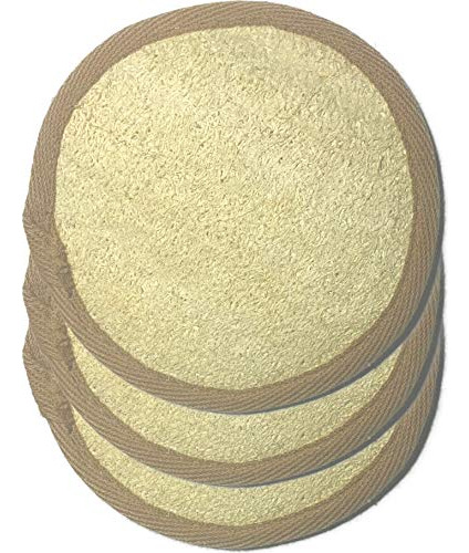 Juego De 3 Esponjas Exfoliantes Naturales De 39 X 39 En Cepi