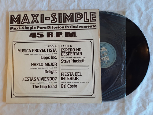 Maxi Simple Difusion Varios Lipps Inc Steve Hackett Vinilo 