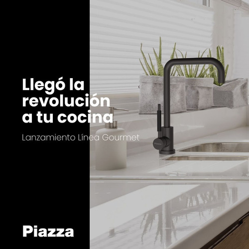 Grifo De Cocina Monocomando 10303 Piazza Gourmet Negro
