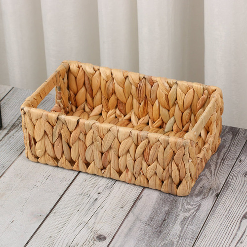 Cesta De Almacenamiento De Mimbre, Con Forma De Jacinto.