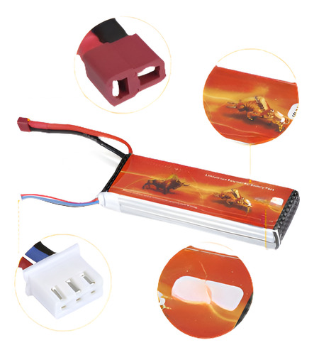 7.4v 5000mah 2s Lipo Rc 30 C T El Enchufe De Batería Para Co