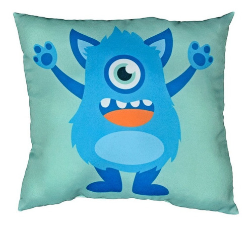 Almohada Bebe Cuna Cochecito Deco Estampa Monstruitos Mibes