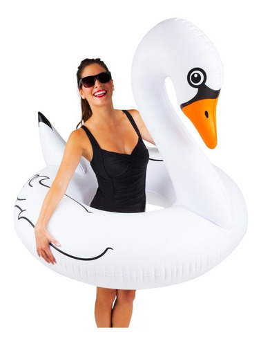 Big Mouth - Cisne Blanco Gigante, Flotador Para Piscina