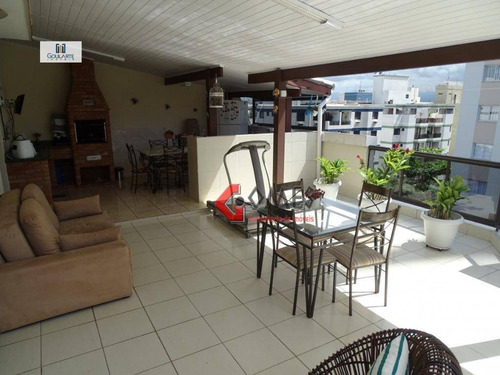 Imagem 24 de 30 de Cobertura Com 5 Dormitórios À Venda, 236 M² Por R$ 530.000,00 - Jardim Las Palmas - Guarujá/sp - Co0139