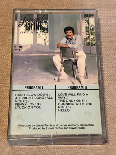 Cassette Lionel Richie / Cant Slow Down ( Made In Canada)