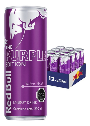 Red Bull Bebida Energética Pack 12 Latas Acaí 250ml