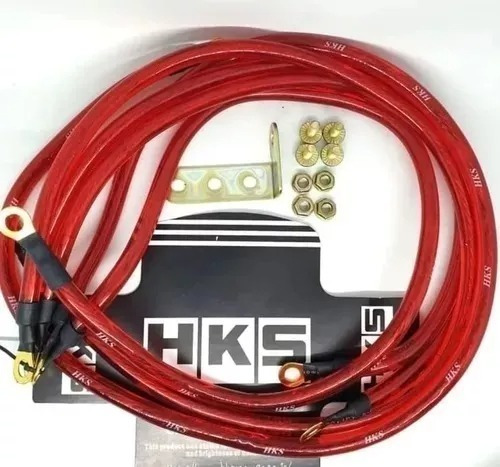 Kit Cables A Tierra Hks Ground Universal Tuning Rojo