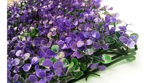 Follaje Artificial Muro Verde 3m2 Arrayan Morado Panel 25x25