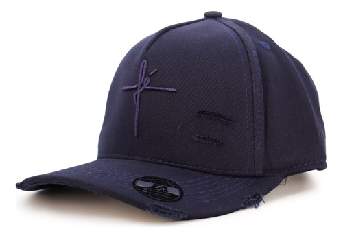 Boné Aba Curva Fé Strapback Unissex Azul Premium