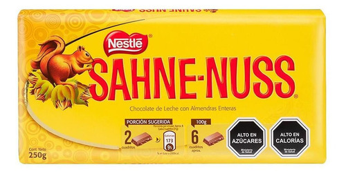 Pack 10 Chocolates Sahne-nuss 250 Gramos (total 750 Gramos)