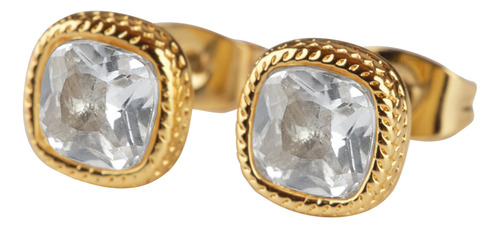 Aretes Mujer Oro 14k Zirconia, Joyería Luckyly