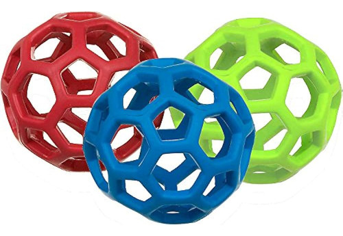Jw Pet Holee Roller Ball Dog Chew Treat Fetch Bouncy Toy Med