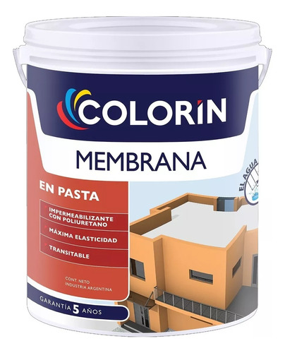 Membrana En Pasta Colorin Impermeabilizante X 10 Transitable  O F E R T A