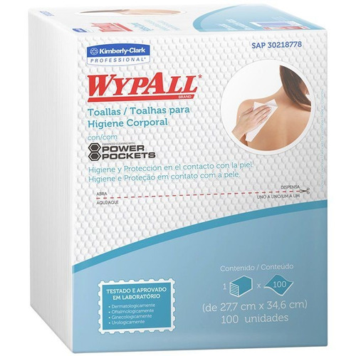 Wypall P/higiene Corporal X60 C/100un Banho Leito