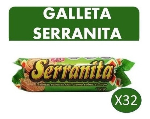 Galletas Serranita Fruna Caja X 32 Unidad