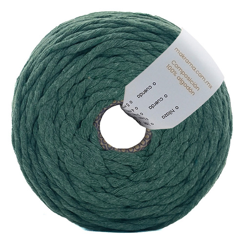 Makrama Cordón Algodón Macramé Hilaza 4mm Varios Colores Color Verde Helecho