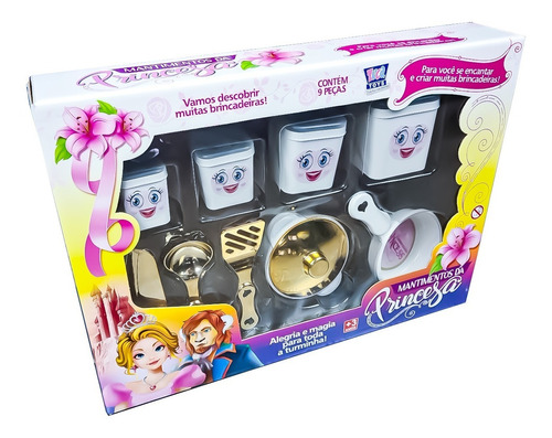 Kit Infantil Mantimentos Da Princesa 9 Peças Zuca Toys