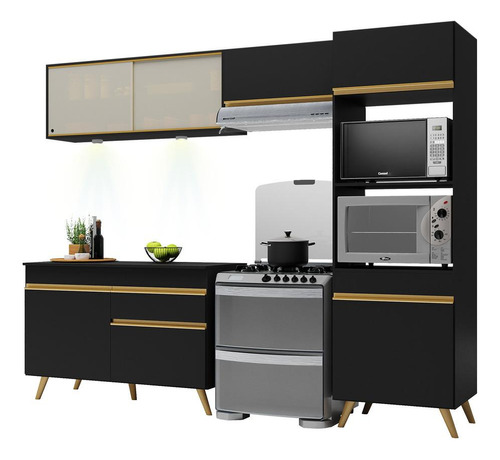 Cozinha Compacta 4pç C/ Leds Mp2017 Veneza Up Multimóveis Pt