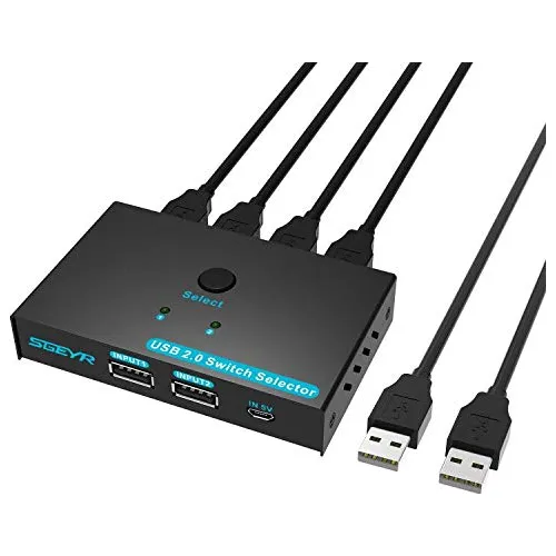 comprar Sgeyr Interruptor Usb De Metal 2 Computadoras Compartiendo 4