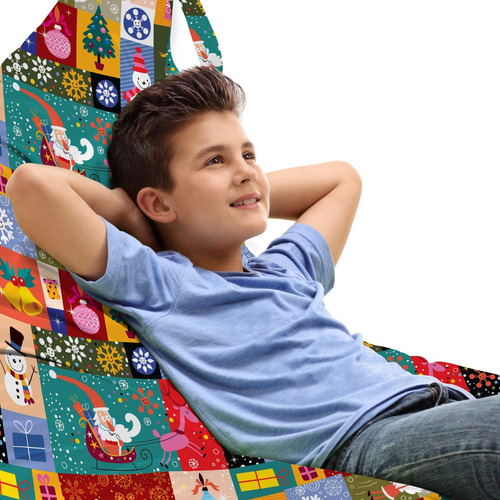 Christmas Lounger Chair Bag, Modern Design Theme Funny Xmas 