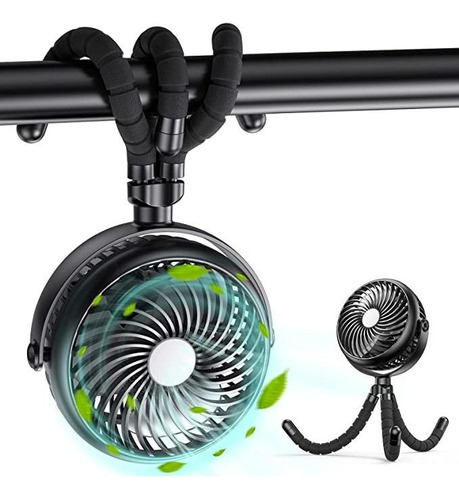 Ventilador Con 3 Velocidades Ajustables Y Trípode Flexible