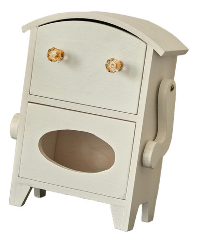 Mini Armario De Almacenamiento Con Forma De Robot, Blanco