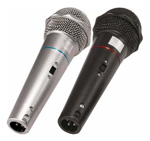 Kit 2 Microfones Com Fio + 2 Cabo 3m Csr Csr505