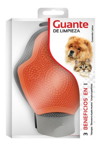 Guante Limpieza Cepillado Puntas Suaves Perro Fancy Pets