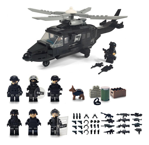 Juego De Bloques De Construcción Militares De La Policía Swa