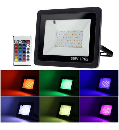 Imagen 2 de 2 de Reflector Proyector Led De 20w Rgb Con Control Remoto