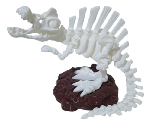 Dinosaurio Esqueleto Espinosaurio Articulado + Base Juguete