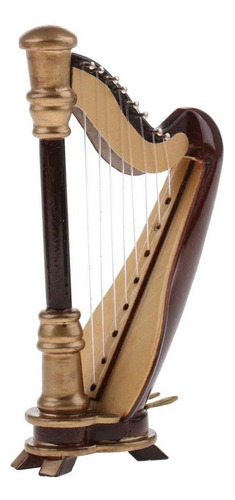 1/12 Vintage Arpa En Miniatura Instrumento Musical