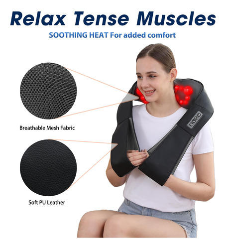 Masajeador Shiatsu De Cuello Y Espalda Con Calor