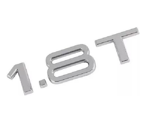 1 Adesivo Emblema 1.8t 1.8 T  Cromado Audi Golf Bora