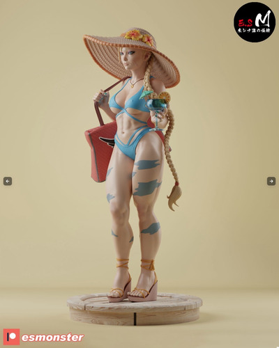 Cammy Na Praia - Em Resina Pintada No Aerógrafo.