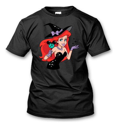 Playera Ariel La Sirenita Disney Halloween Disfraz Bruja